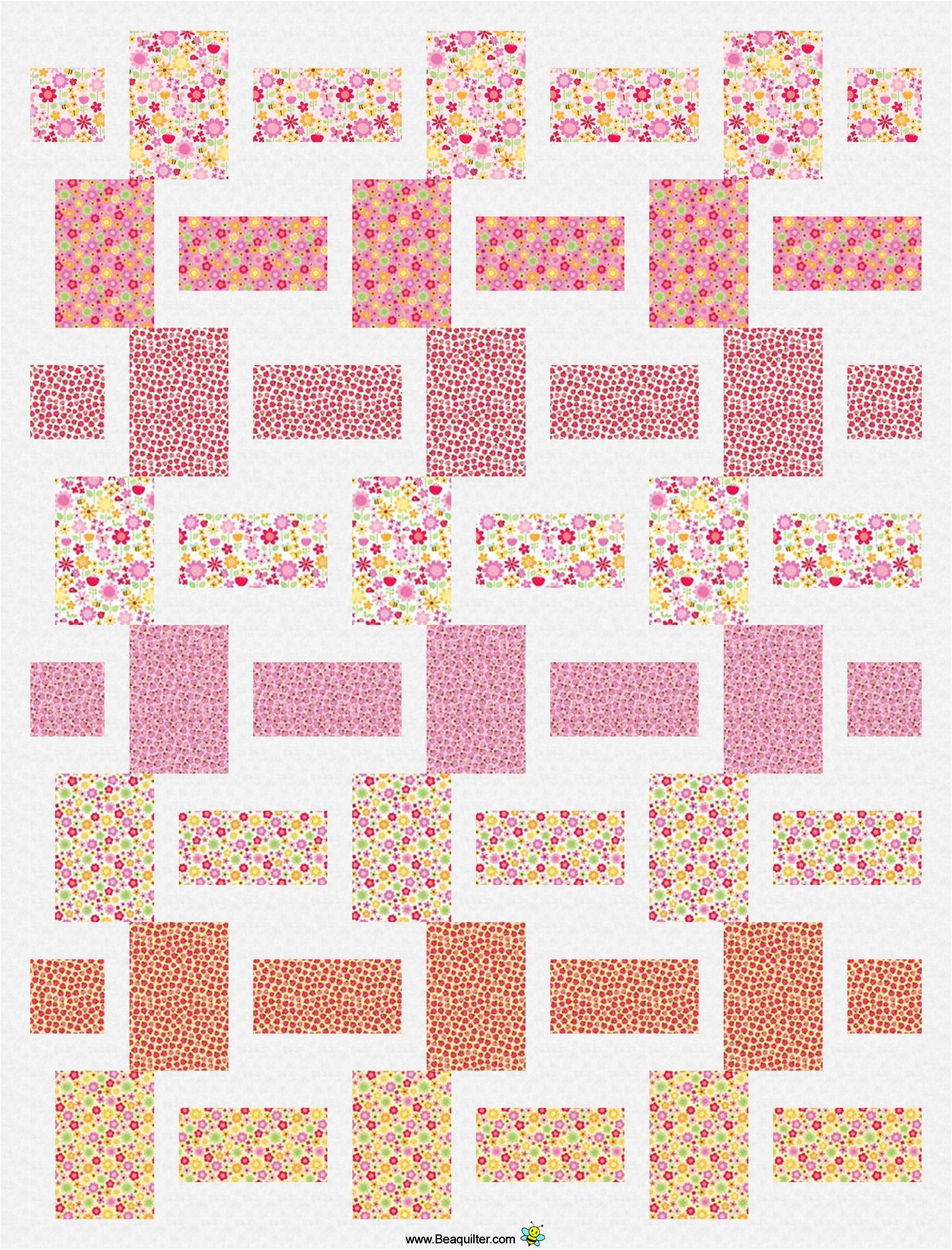 bl126-crazy-daisy-easy-quilt-pattern-half-yard-of-8-fabrics-plus-background-strip-piecing