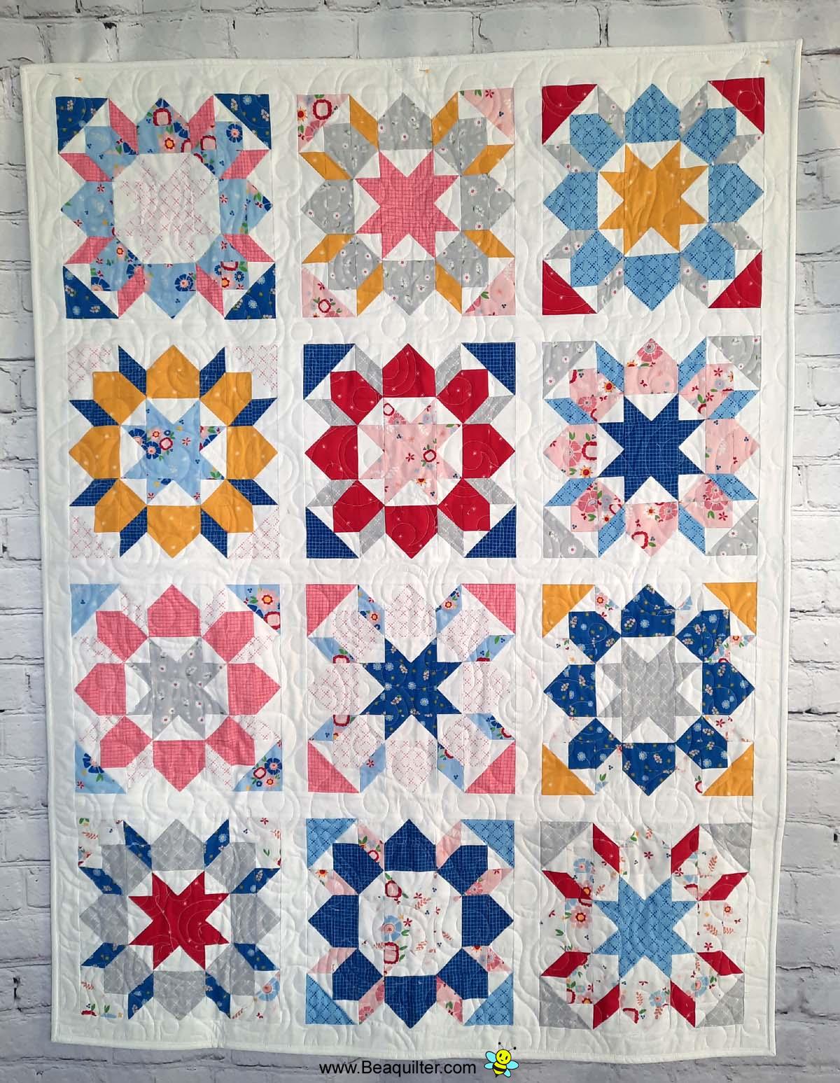 bl190-oh-little-star-of-bethlehem-quilt-pattern-fq-and-accuquilt-friendly-rotary-cutting